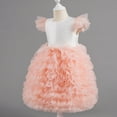 thumbnail image 4 of Cowsor Toddler Baby Girl Butterfly Tutu Dress Bowknot Princess Flower Girl Wedding Pageant Birthday Party Dresses, 4 of 7