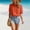 Orange, variant on Linen Shirts for Women Short Sleeve Beach Tees Cotton Linen Tops for Women Button Down Gauze Tops Button Down Plaid Shacket Shirt Boho Tops for Women 2026 V Neck Embroidered Shirt Green XL