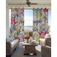 thumbnail image 6 of Easter Kitchen Curtains Colorful Flowers Eggs Tulips Daisy Vintage Floral Cafe Short Curtains for Bathroom Blackout Window Curtain Small Window Treatment Drapes for Bedroom Living Room 27.5"x39"x2, 6 of 9