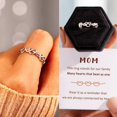 thumbnail image 5 of EHQJNJ Sterling Silver Rings for Men To My Daughter To My Mom Love Braided Chain Linked Ring Woman Mother's Day Gift Ring Gifts for Couples Cubic Zirconia Ring Pear Shape, 5 of 7