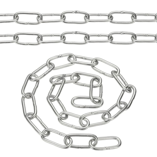 Cadena de acero inoxidable de enlace pequeño de carga ligera para diversas aplicaciones y usos 0.5 metros x 3 mm 1