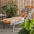 thumbnail image 2 of ZXNYH Outdoor Reversible Chaise Lounge Chair Cushion, Garden Floral, 2 of 7