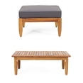 thumbnail image 2 of Acacia Wood Structure | Modern Coffee Table and Ottoman | Sleek Appearance and Solid Build, 2 of 4