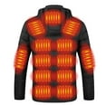 thumbnail image 4 of WREESH Heated Jacket for Men Casual Solid Zipper Four Control 21 Heat Zones Heating Vest Usb Charging Vest Long Sleeve Hooded Outwear Black, 4 of 6