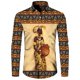 thumbnail image 2 of Camisas de manga larga con botones y estampado 3D de estilo étnico africano para hombres y mujeres, camisetas Dashiki folclóricas personalizadas, ropa vintage para parejas, 2 of 5