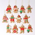 thumbnail image 1 of 12 Pcs Gingerbread Man Christmas Tree Hanging Pendant Xmas Tree Decor Ornament, 1 of 7