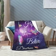 thumbnail image 6 of Butterfly Blanket for Women Girls Soft Warm Purple Butterfly Stuff Decor Fleece Throw Blanket Plush Cozy Butterfly Animal Lightweight Flannel Gifts Blankets for Kids Adults 50"X40", 6 of 6