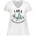 thumbnail image 3 of Inktastic Trigeminal Neuralgia Awareness I Am a Fighter Women's Plus Size V-Neck T-Shirt, 3 of 5