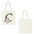 thumbnail image 2 of Initial Canvas Tote Bag Letter Personalized Reusable Tote Bag,Present Bag Great Gifts for Women, Mom, Teachers, Friends, Bridesmaids, 2 of 8