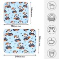 thumbnail image 4 of Panda Blue Background Pattern Drying Dish Mat Quick Drying Absorbent Soft Durable for Kitchen 18" x 24", 4 of 10