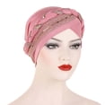 thumbnail image 4 of Ediodpoh Head Hat Cap Ethnic Bohemian Floral Hair Cover with Sequins Braids for Women Fashion Turban F, 4 of 4