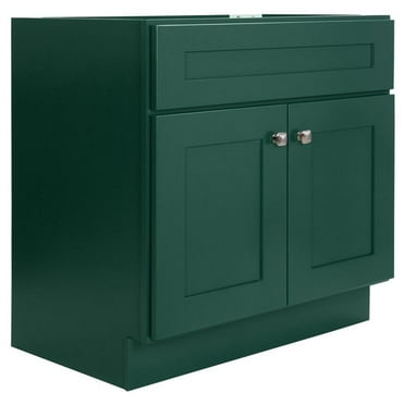 Brookings Wood Vanity Without Top in Hunter Green-Unassembled 30 in.
