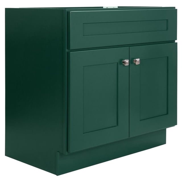 Pemberly Row Wood Vanity Without Top in Hunter Green-Unassembled 30"