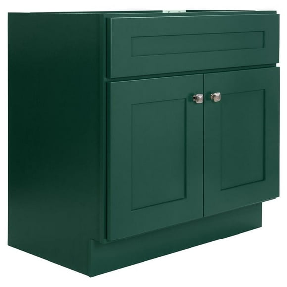 Pemberly Row Wood Vanity Without Top in Hunter Green-Unassembled 30"