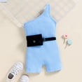 thumbnail image 2 of MZXELPRJD Turtleneck Bodysuit Toddler Girls Ribbed Toddler Girl Clothes off Shoulder Belted Waist Girls Outfits Size 4t Girls 4t Outfits Girls Hoodie Set, 2 of 7