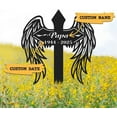 thumbnail image 5 of Personalized Memorial Angel Cross – Custom Metal Grave Marker Sign for Loved One Loss – Cemetery Decoration for Dad, Mom, Grandpa, Grandma – Personalized Outdoor Tribute (10 inches), 5 of 9
