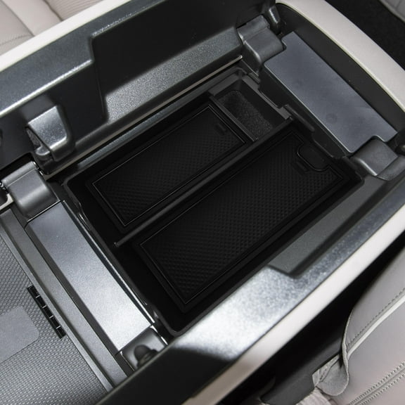 HEMOTON Black Plastic Car Dashboard Storage Tray for Vehicle with Additional Armrest Storage Space Keeps Interior Clean