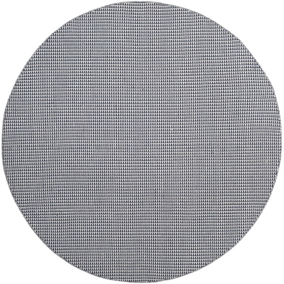 SAFAVIEH Montauk Patton Geometric Cotton Area Rug, Ivory/Navy, 4' x 4' Round