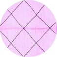 thumbnail image 1 of Ahgly Company Indoor Round Solid Purple Modern Area Rugs, 4' Round, 1 of 4