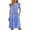 Blue Floral, variant on Fantaslook Women Summer Dresses V Neck Ruffle Sleeve Casual Flowy Sundresses Button Floral Midi Dress with Pockets