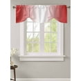 thumbnail image 2 of Fsddascl Red Ombre Tie Up Valance Curtains for Windows, Kitchen Curtains Window Treatments, Red White Gradient Modern Abstract Art Short Window Shades Valances for Bedroom Bathroom Cafe 60"x18", 2 of 7