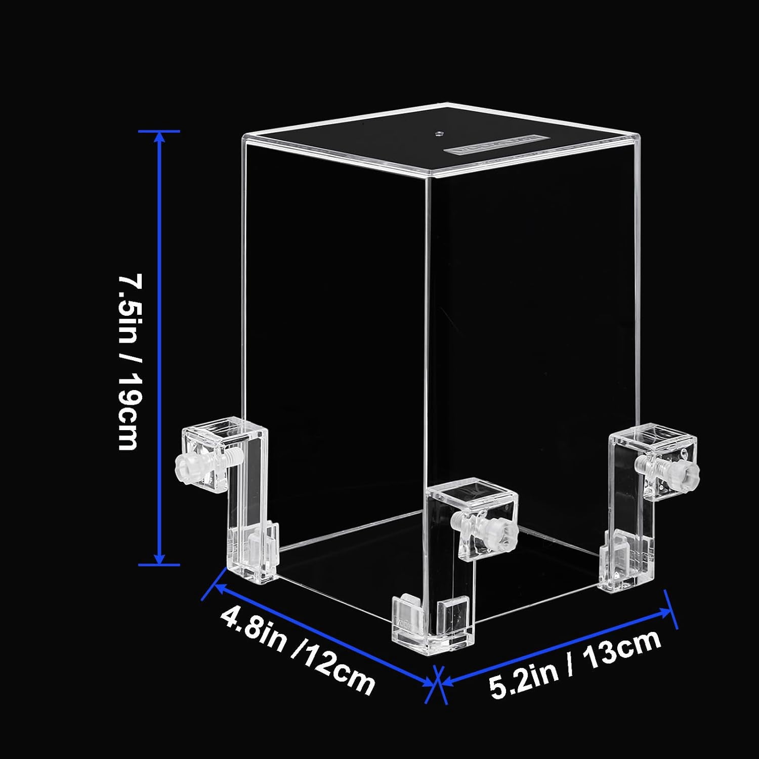 Negative Pressure Fish Tank Acrylic, Auto-Refill Hanging Aquarium with Fish Elevator, Water Level Maintenance & 360° View, Space-Saving External Suspended Tank for Betta/Guppy