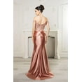 thumbnail image 2 of Women's May Queen Long Formal Dress Off The Shoulder High Slit Gown MQ2157 Silver 12, 2 of 9