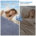 thumbnail image 2 of Farmhouse Navy Blue White Striped Cooling Blanket, Lightweight Breathable Summer Throw Blanket with Double Sided Cold Effect, Modern Stripes Picnic Beach Blankets Bed Sheet for Hot Sleepers 30"x40", 2 of 8