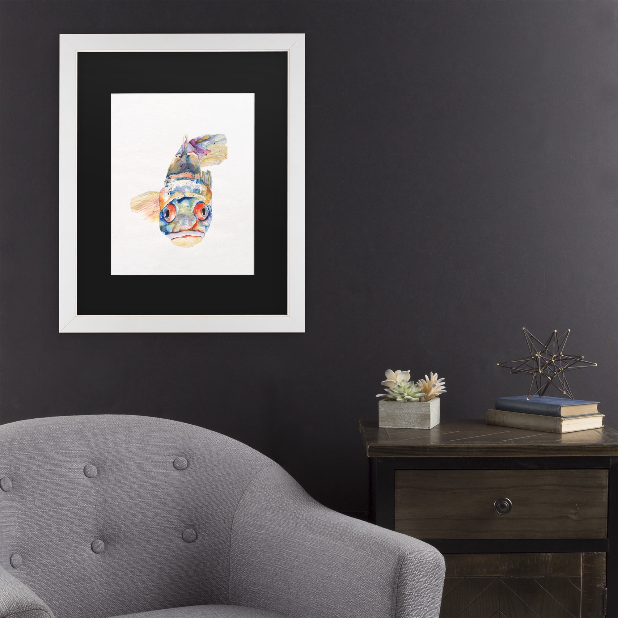 Trademark Fine Art 'Blue Fish' Canvas Art by Pat Saunders-White