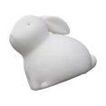 thumbnail image 2 of Dalazy Ceramic Rabbit Statue Bunny Animal Model Tiny Adorn for Wedding Party Decor 4.6cmx3.5cmx4.7cm, 2 of 8