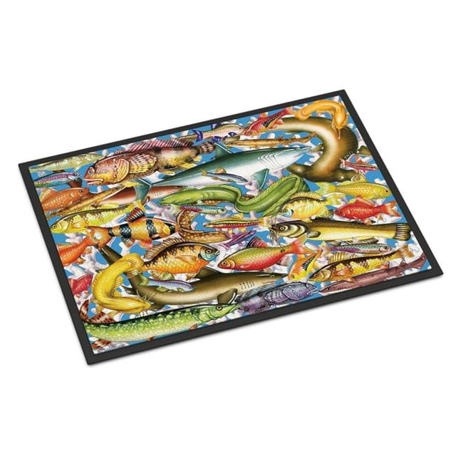 Carolines Treasures PRS4055MAT 18 x 27 Po Poissons de la Natte Profonde Intérieure Ou Extérieure