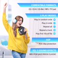 thumbnail image 4 of CD Player Portable, DESOBRY Portable CD Player with Speakers & FM Transmitter, Compact CD Player for Car Built-in 2000mAh Rechargeable Battery, Walkman CD, 4 of 8