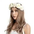 thumbnail image 4 of beishanbush Heardband Women Flower Hair Garland Headband Floral Wreath Hairband White, 4 of 4