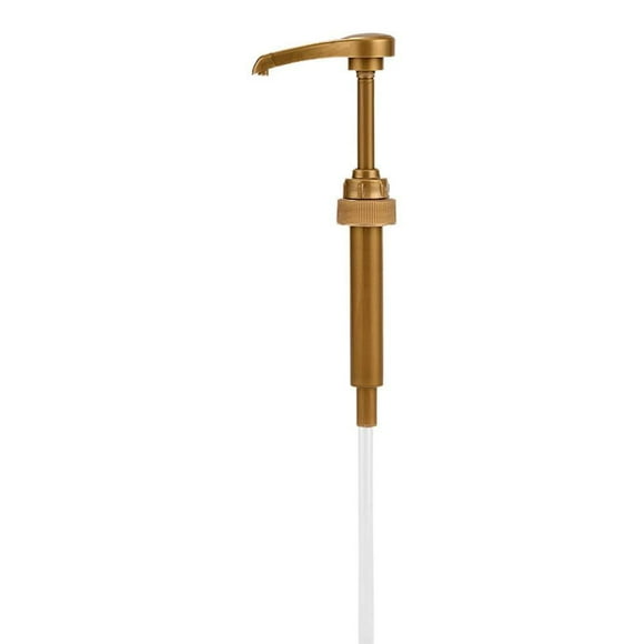 Gold Torani Syrup Pump for Coffee Syrup Bottle,Fits 750ml Bottles | Ideal for Coffee Syrups, Snow Cones,Coffee Syrup Pump Dispenser & Coffee Bar Accessories S5X1