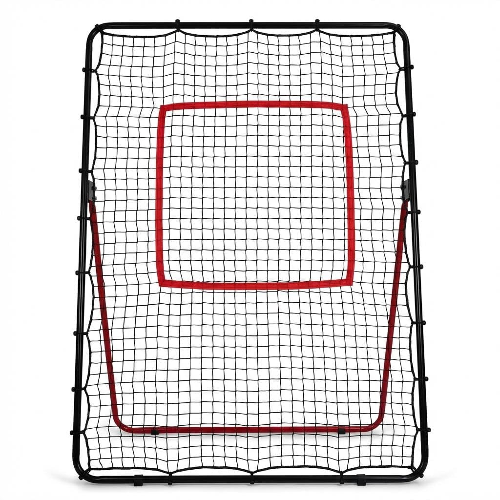 Adjustable Volleyball Rebounder Net 7x4 FT, High-Tension PE Netting, Portable Volleyball Training Equipment Practice with Angle Customization for Improving Volleying, Bumping, Spiking Skills