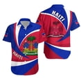 thumbnail image 5 of Camisas hawaianas con estampado 3D para hombres, camisa dashiki con bandera de Haití, camisas polinesias de manga corta, blusas casuales de moda para mujeres y niños, ropa, 5 of 5