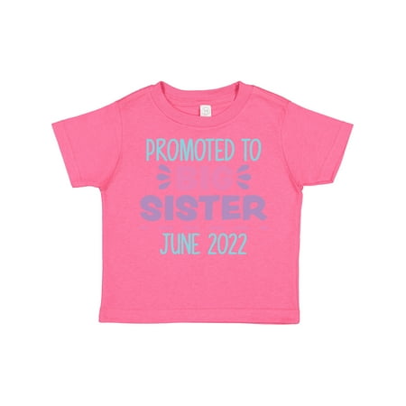

Inktastic Promoted to Big Sister June 2022 Gift Toddler Toddler Girl T-Shirt