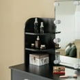 thumbnail image 5 of White Modern Wooden Vanity Dressing Table With Two Drawers, Led Mirror and Stool, 5 of 9