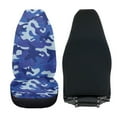 thumbnail image 4 of Uorisanigo Car Seat Covers Front Seats Only, 2-Piece Universal Blue Camouflage Seat Covers for Cars, Coral Velvet Fabric, Automotive Seats Cover for Trucks SUV, 4 of 7