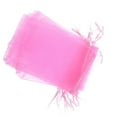 thumbnail image 6 of SOPOTUTU 100Pcs Pink Gauze Bags Drawstring for Wedding Candy and Small, 6 of 8