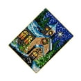 thumbnail image 1 of relayinert Christmas Latch Hook Kit DIY Rug Kit Snowman Carpet Embroidery Making House 52x38cm, 1 of 6