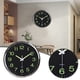 thumbnail image 2 of Reloj de pared de cuarzo luminoso, silencioso y sin tictac, que brilla en la oscuridad, de 12 pulgadas, 2 of 6
