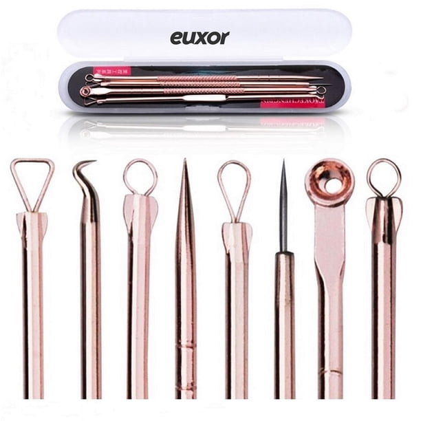 Euxor Removedor de puntos negros, herramienta extractora de comedones y espinillas, el mejor kit de eliminación de acné, tratamiento para eliminar imperfecciones, puntos blancos, eliminación de zits p