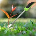 thumbnail image 1 of Standing Garden Weeder Tool | Stainless Steel Manual Weed Remover | No Bending Ergonomic Handle | Weed Puller, Grass Cutter, Soil Loosener, Stolon Extractor | Green | 13in Length | 1 Pack, 1 of 7