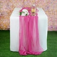 thumbnail image 3 of AK TRADING CO. 27" x 120" Wide Chiffon Elegant Table Runner/Overlay Ideally Perfect for Center Table, Wedding Decor, Bridal Shower & Other Special Occasion. (1, Fuchsia), 3 of 6