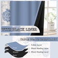 thumbnail image 3 of Blue Blackout Window Curtains for Living Room,Thermal Insulated Curtains,52x84 Inch,Set of 2, 3 of 6