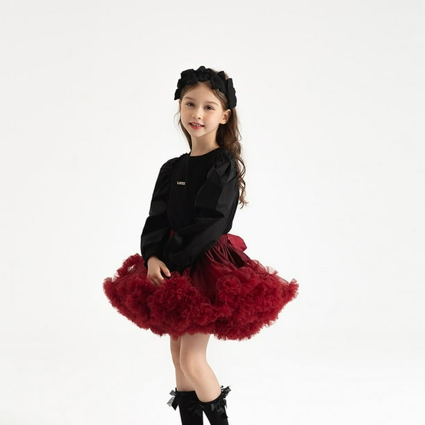 Exuberante pequeña falda tutú para niñas pequeñas para niños faldas de tul hinchadas para niñas recién nacidas fiesta princesa niña ropa 1-15 años Tan Jianjun unisex