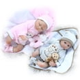 thumbnail image 4 of Decdeal 16inch 40cm Reborn Baby Doll Gemelos Bebé en Manta, 4 of 8