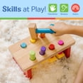 thumbnail image 6 of Melissa & Doug Deluxe Pounding Bench Wooden Toy With Mallet, 6 of 10