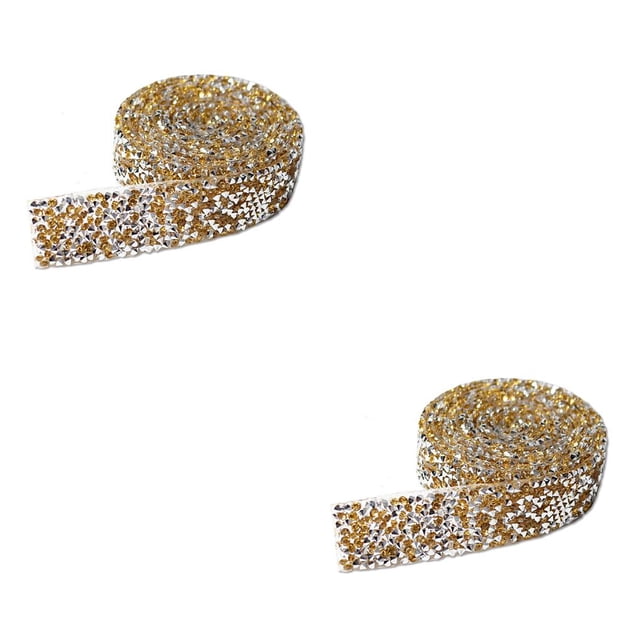 Matsuzay Pegatinas ostentosas Resina Cristal Decoración Apliques Craft Fix Decor Beads Diseño autoadhesivo Taladro Tira Tipo 3 1.5cm Ancho Tipo 3 1.5 cm de ancho 2piezas Matsuzay CBP362770